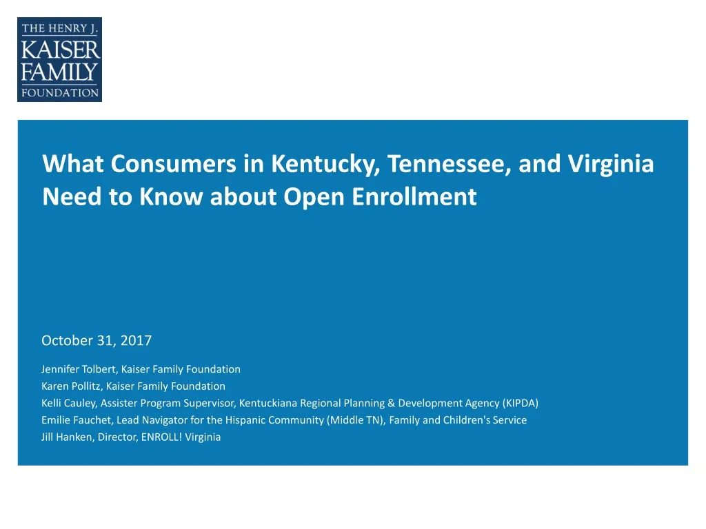 what consumers in kentucky tennessee and virginia