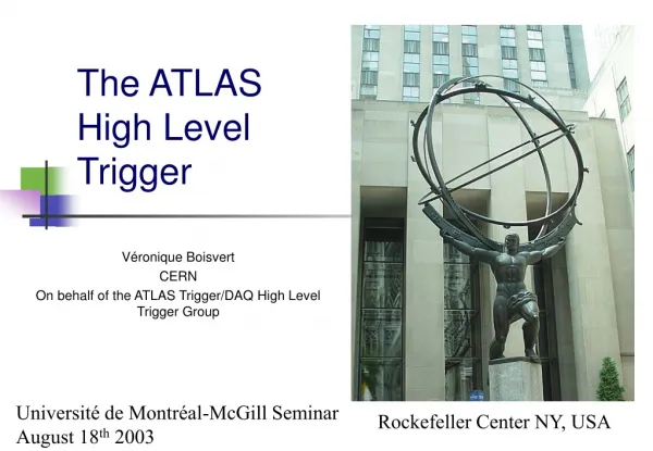 The ATLAS High Level Trigger