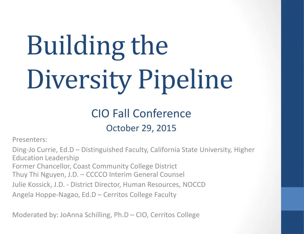 building the diversity pipeline