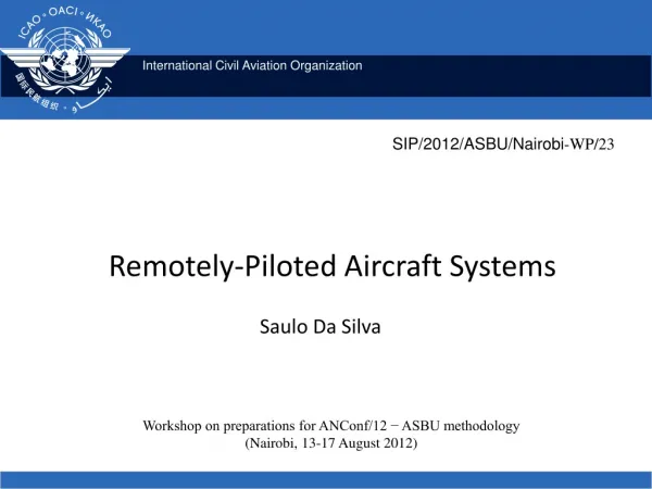 Remotely-Piloted Aircraft Systems