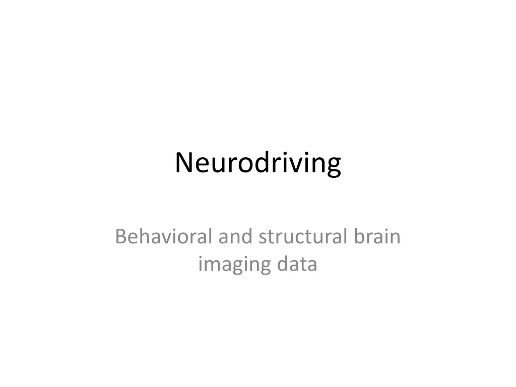 neurodriving