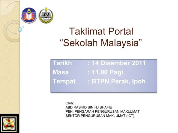 Taklimat Portal Sekolah Malaysia