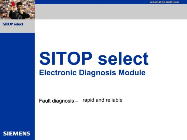 SITOP select Electronic Diagnosis Module