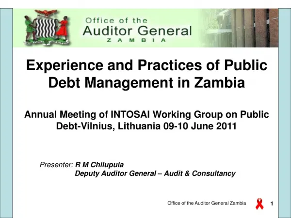 Experience and Practices of Public Debt Management in Zambia