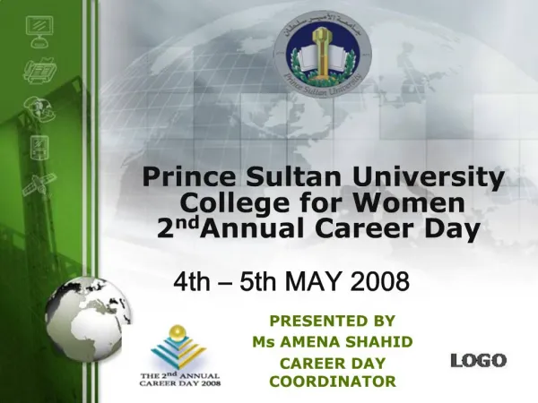 Prince Sultan University College for Women 2nd Annual Career Day 4th 5th MAY 2008