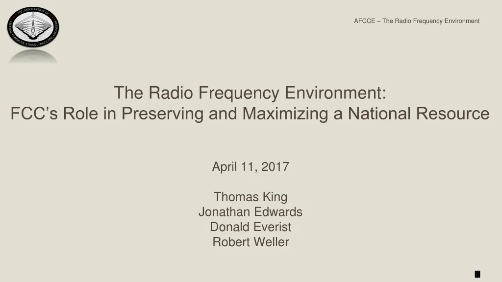 the radio frequency environment fcc s role