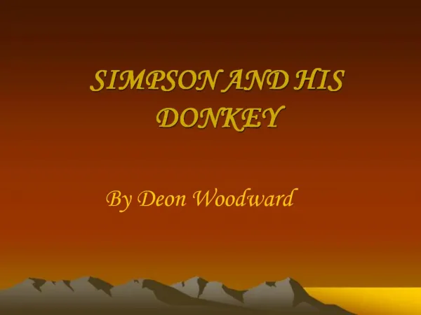 SIMPSON AND HIS DONKEY