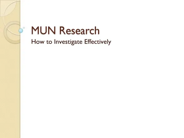 MUN Research