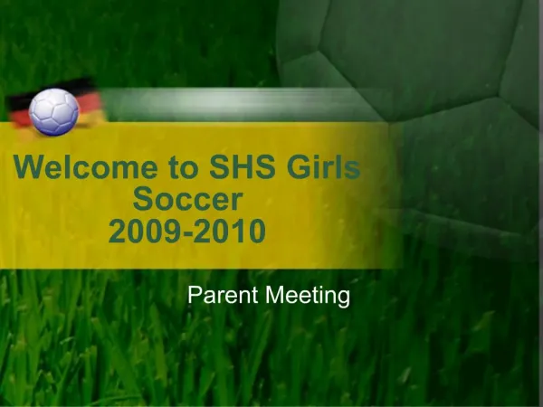 Welcome to SHS Girls Soccer 2009-2010