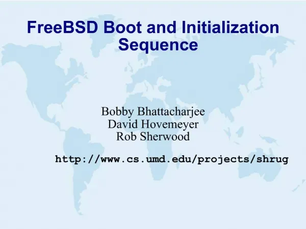 FreeBSD Boot and Initialization Sequence