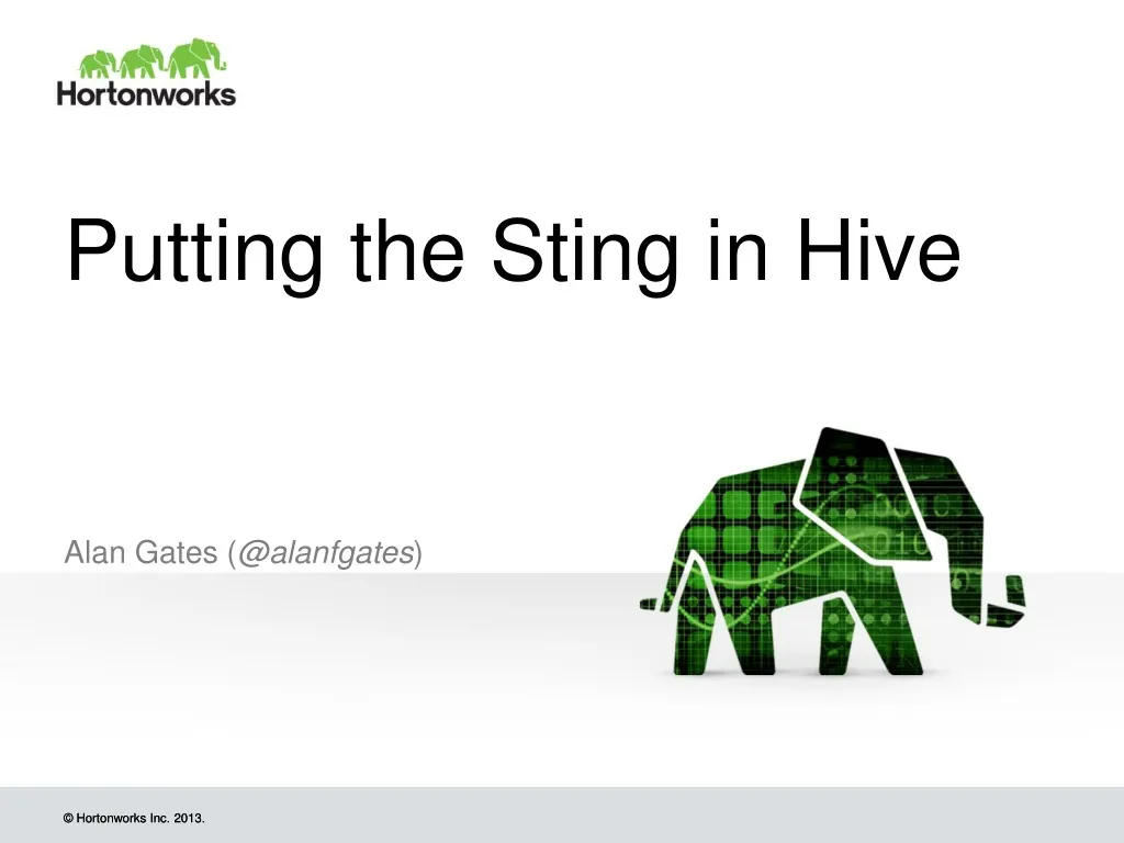 putting the sting in hive