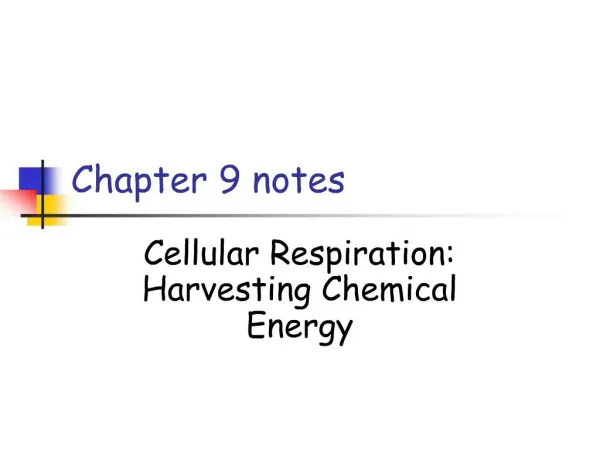 Chapter 9 notes