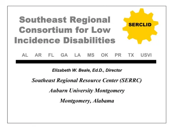 Southeast Regional Consortium for Low Incidence Disabilities