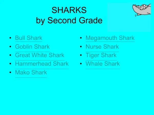 SHARKS by Second Grade