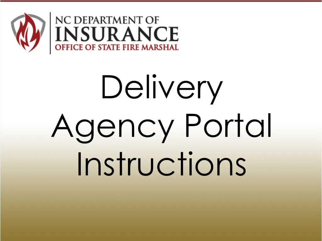 delivery agency portal instructions