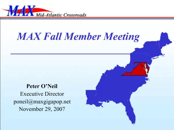 MAX Fall Member Meeting