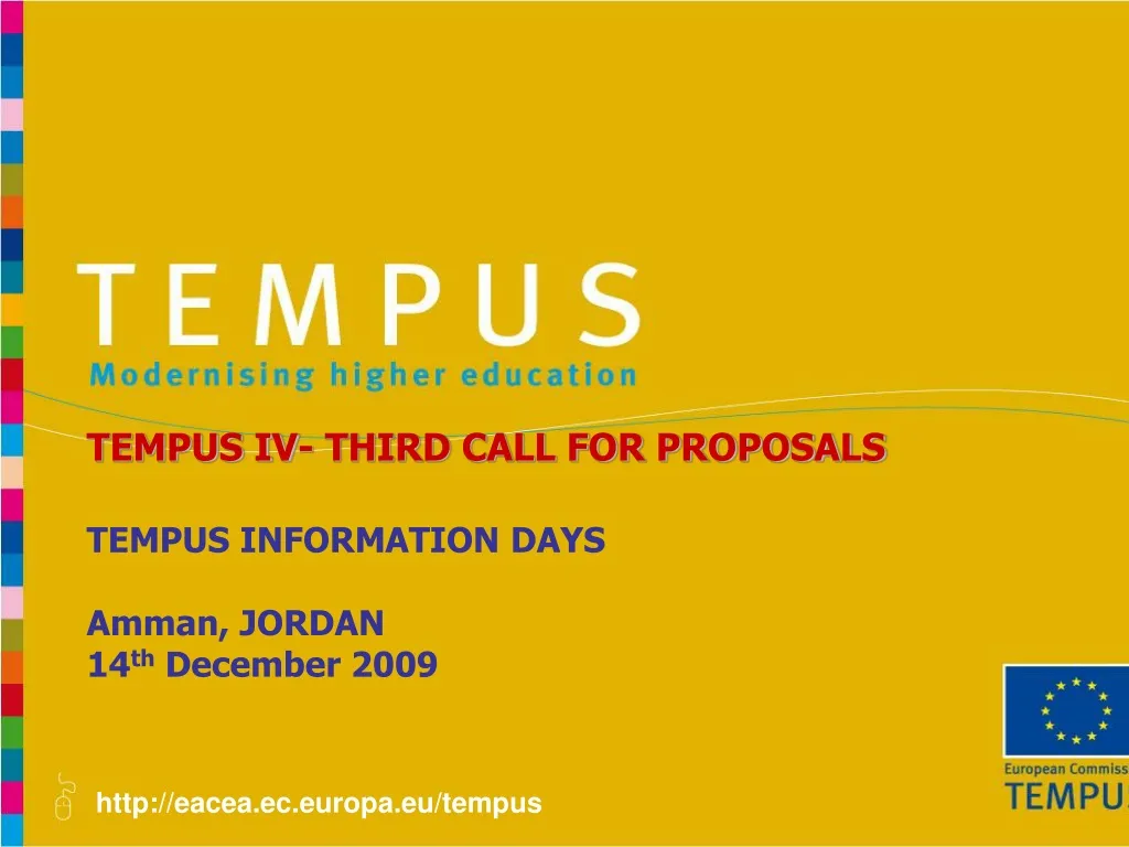 tempus iv third call for proposals