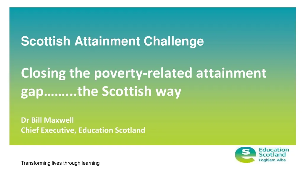 scottish attainment challenge closing the poverty