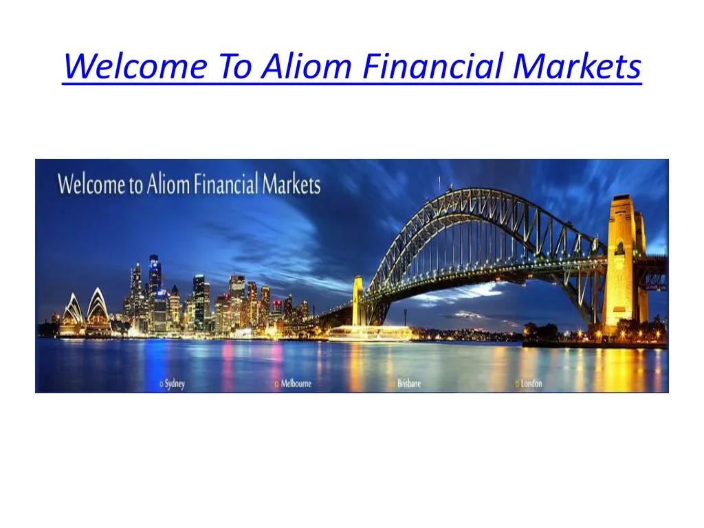welcome to aliom financial markets
