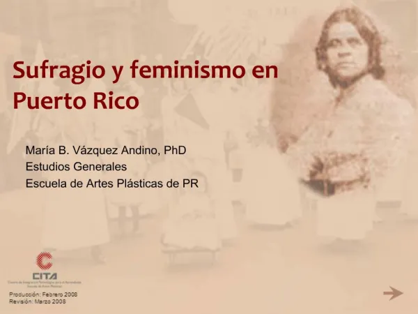 Sufragio y feminismo en Puerto Rico