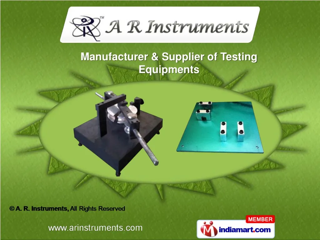 manufacturer supplier of testing equipments