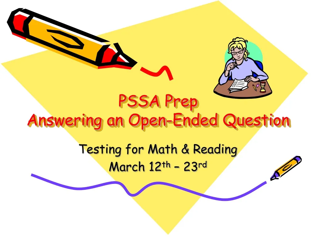pssa prep answering an open ended question