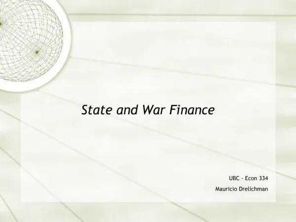 State and War Finance
