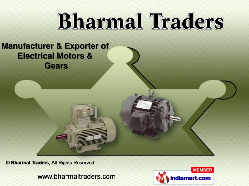 manufacturer exporter of electrical motors gears