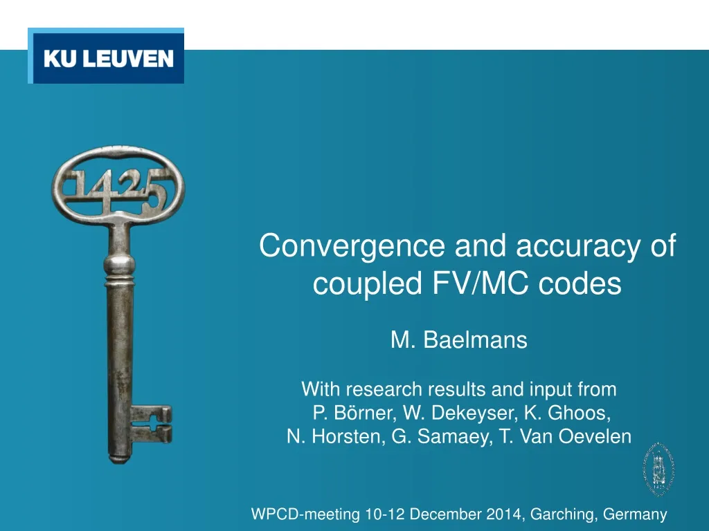 convergence and accuracy of coupled fv mc codes