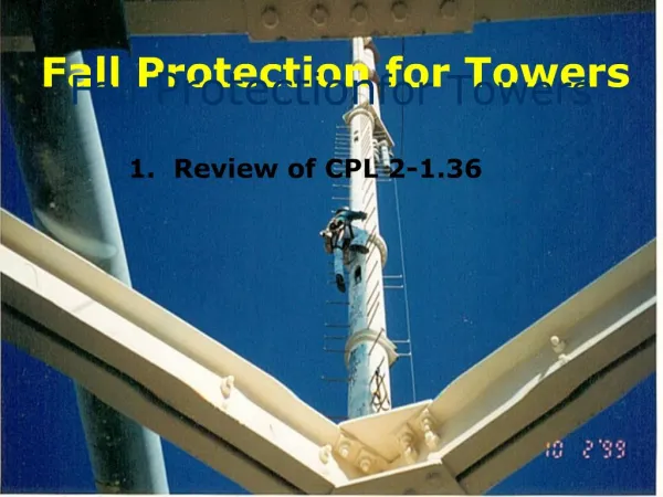 Fall Protection for Towers