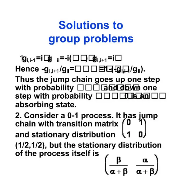 Solutions to group problems