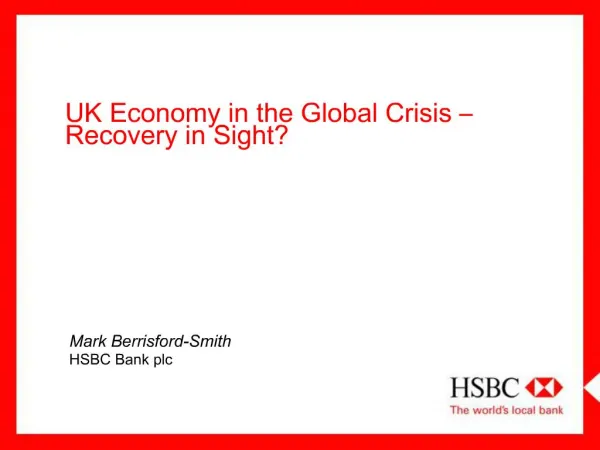 UK Economy in the Global Crisis Recovery in Sight