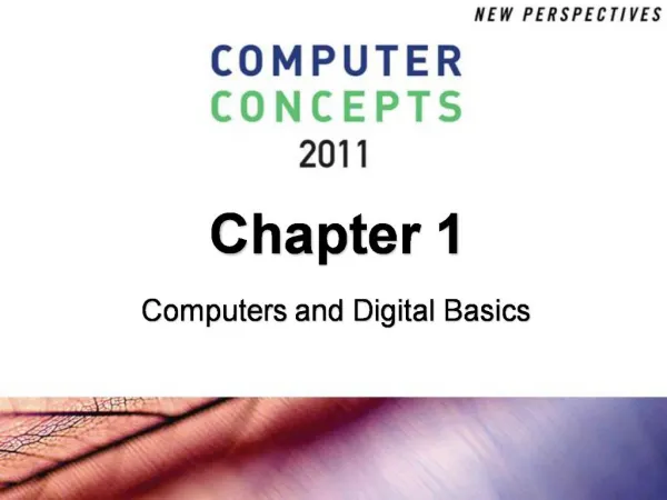 Computers and Digital Basics