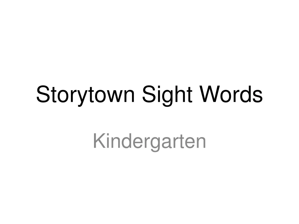 storytown sight words