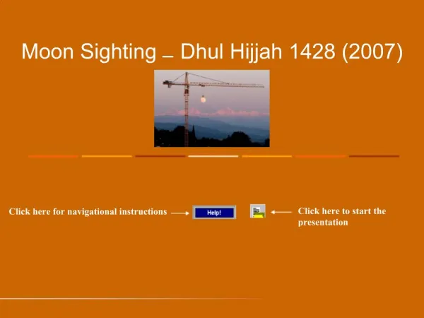 Moon Sighting Dhul Hijjah 1428 2007