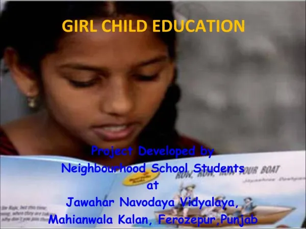 GIRL CHILD EDUCATION