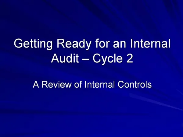 Getting Ready for an Internal Audit Cycle 2