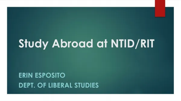 Study Abroad at NTID/RIT