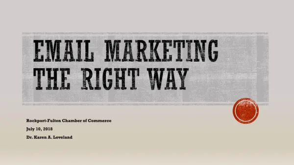 Email Marketing The Right Way