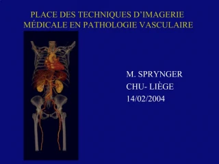 PLACE DES TECHNIQUES D IMAGERIE M DICALE EN PATHOLOGIE VASCULAIRE - slide 1