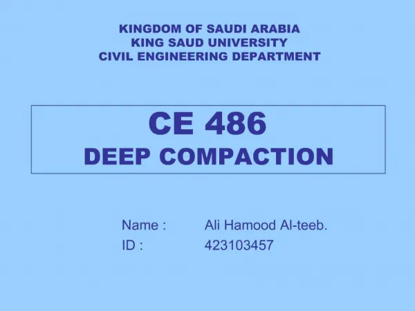 CE 486 DEEP COMPACTION