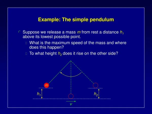 Example: The simple pendulum