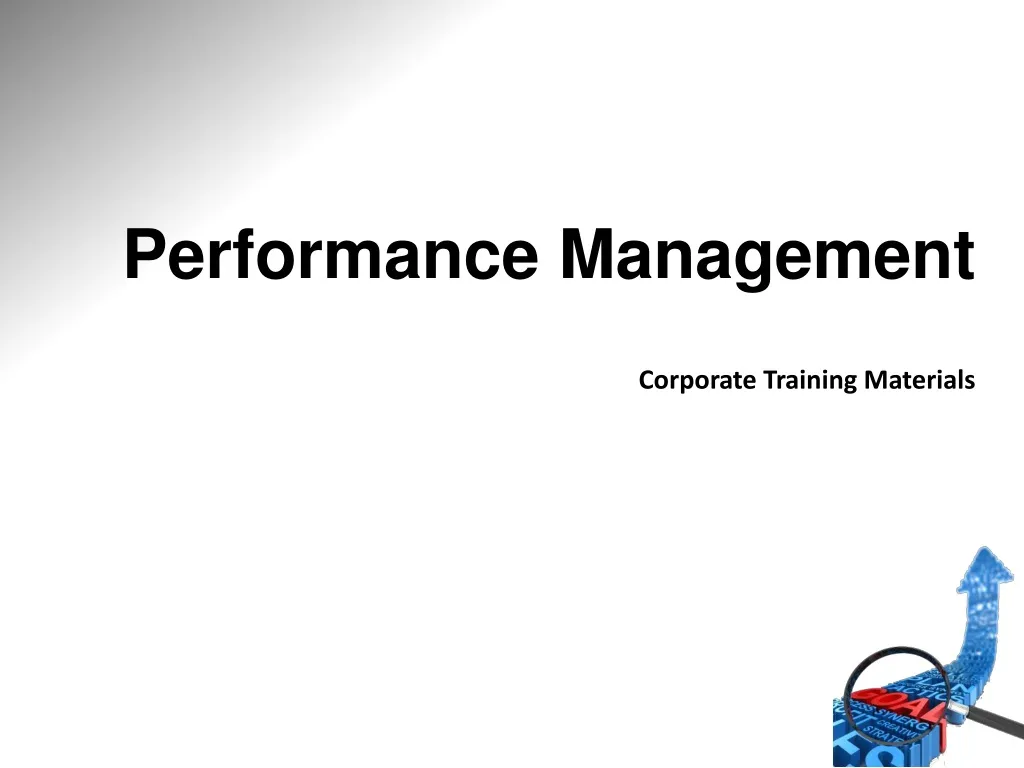 performance management corporate training