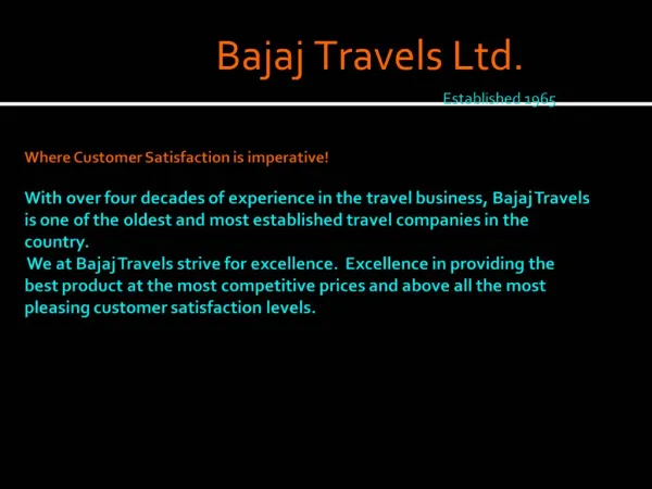 Bajaj Travels Ltd.