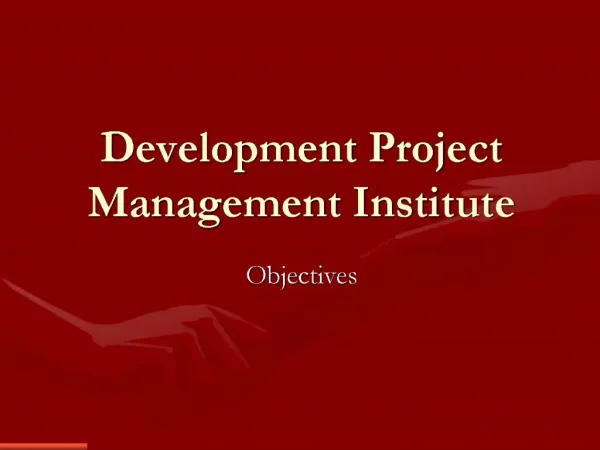 Development Project Management Institute