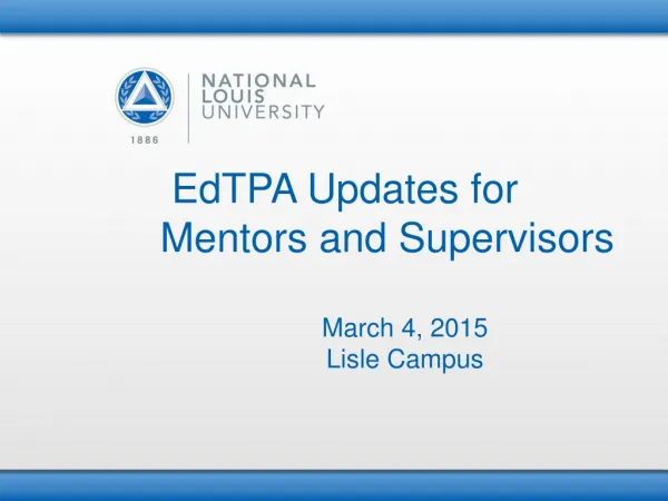 EdTPA Updates for Mentors and Supervisors