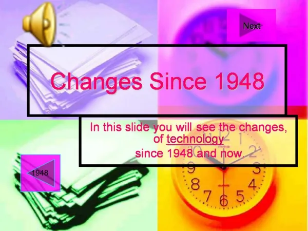 Changes Since 1948
