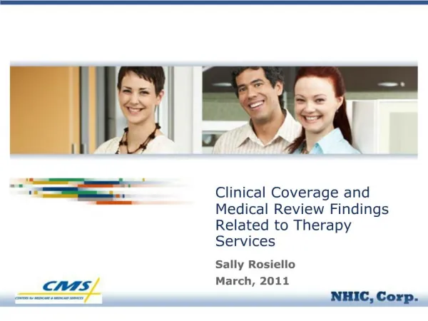 Clinical Coverage and Medical Review Findings Related to Therapy Services