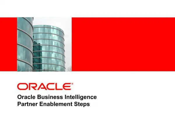 Oracle Business Intelligence Partner Enablement Steps