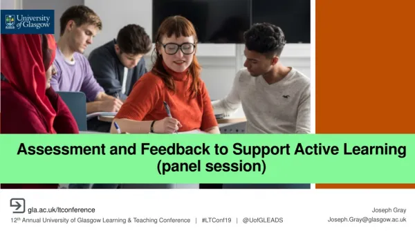Assessment and Feedback to Support Active Learning (panel session)